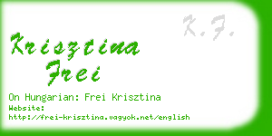 krisztina frei business card